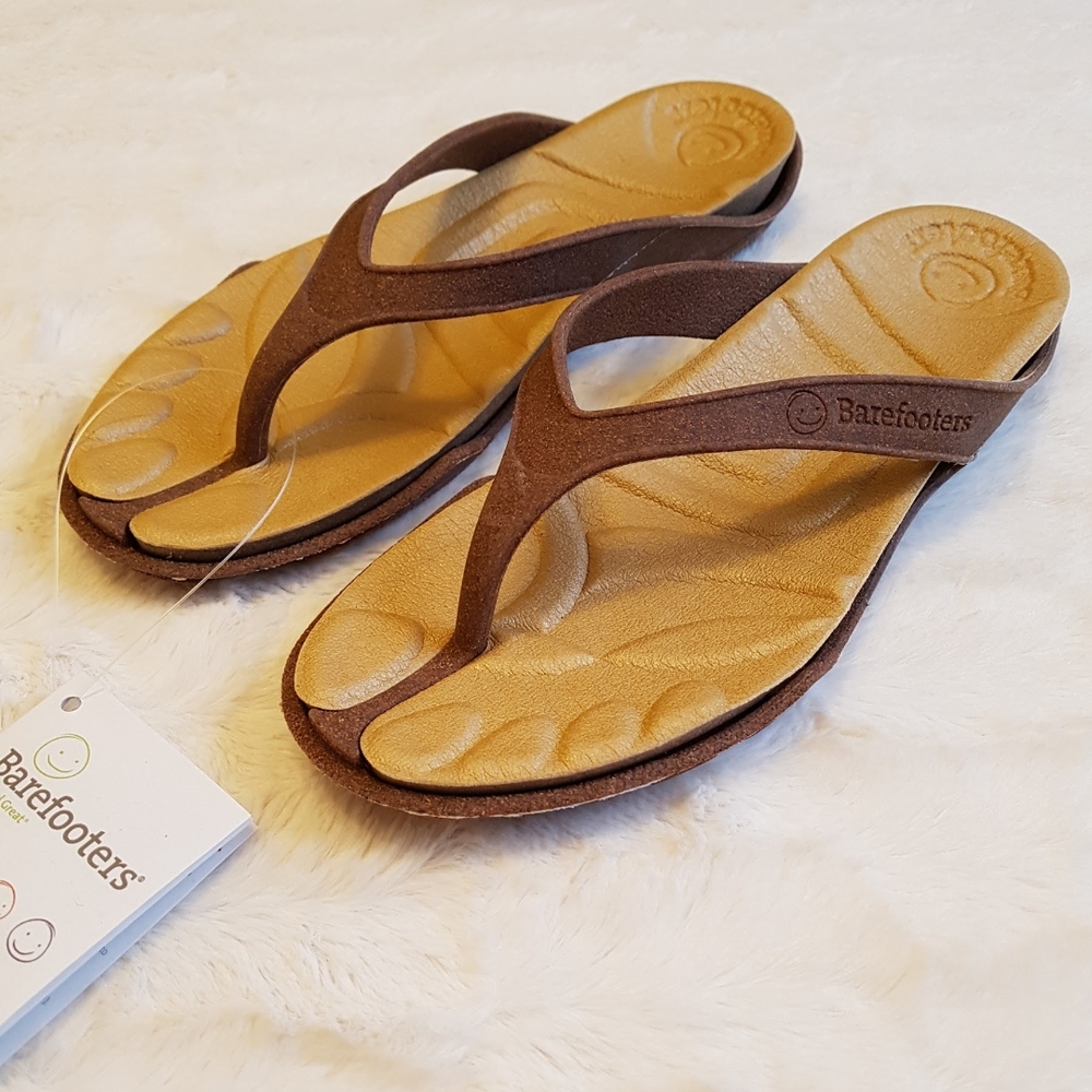 Brown & Tan Flip Flop Thong Sandals